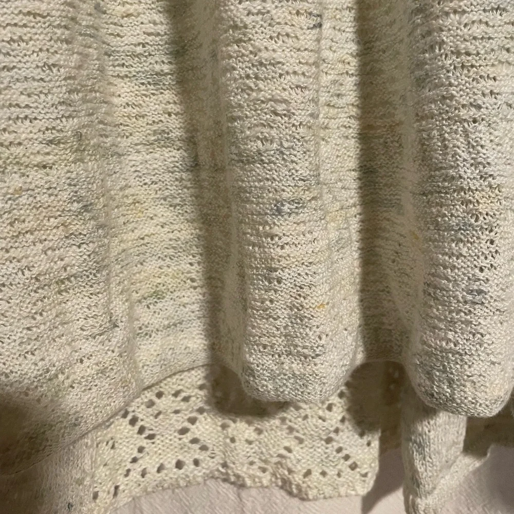 Free People Pointelle Breeze Sweater Top— Size Large; EUC - Picture 13 of 16